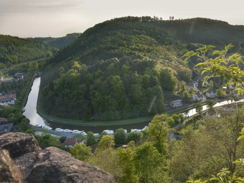 Lutzelbourg nel Canale della Marna al Reno in Alsazia