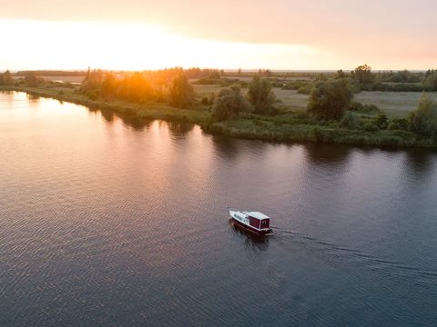 Houseboat in Olanda, nella regione della Frisia