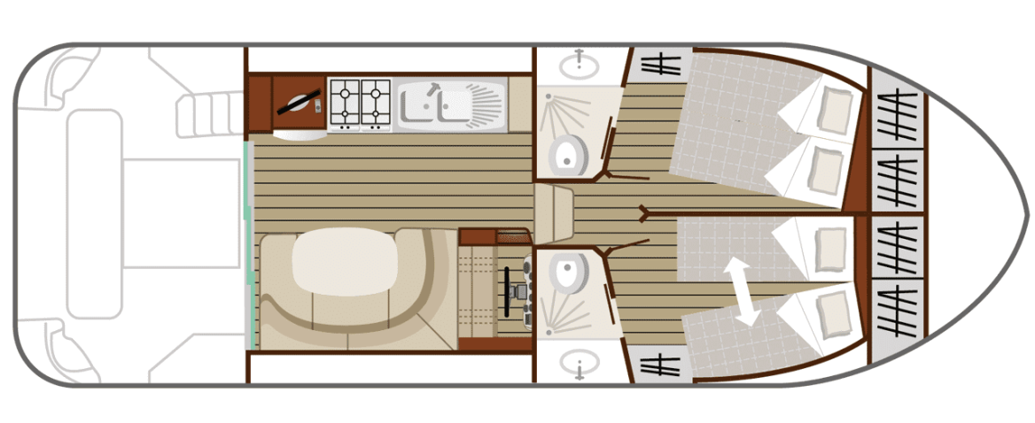 Planimetria Houseboat Estivale Quattro