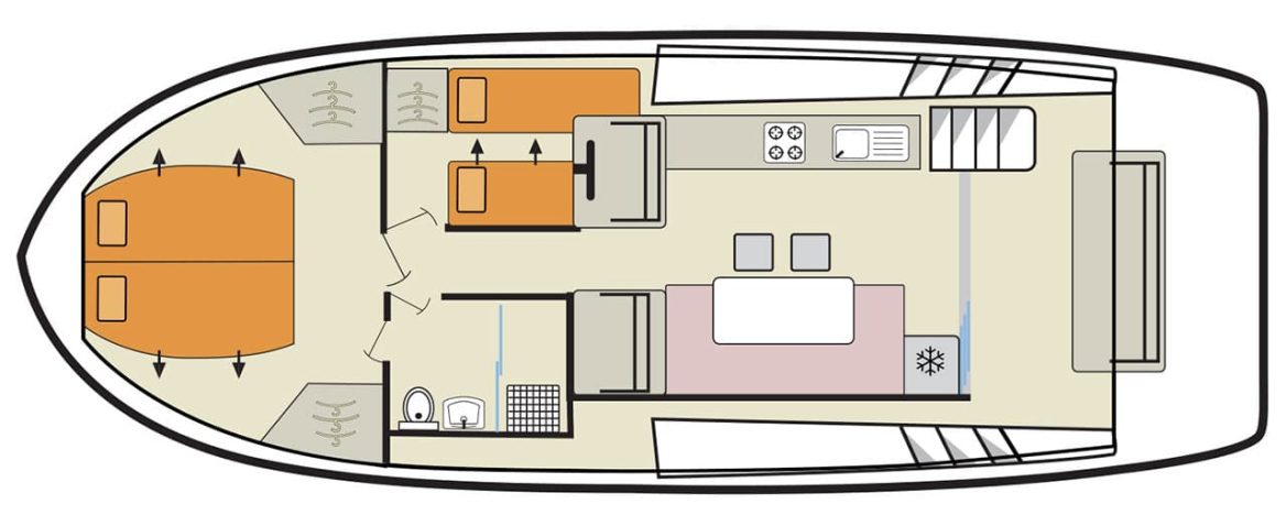 Houseboat Horizon 1 planimetria