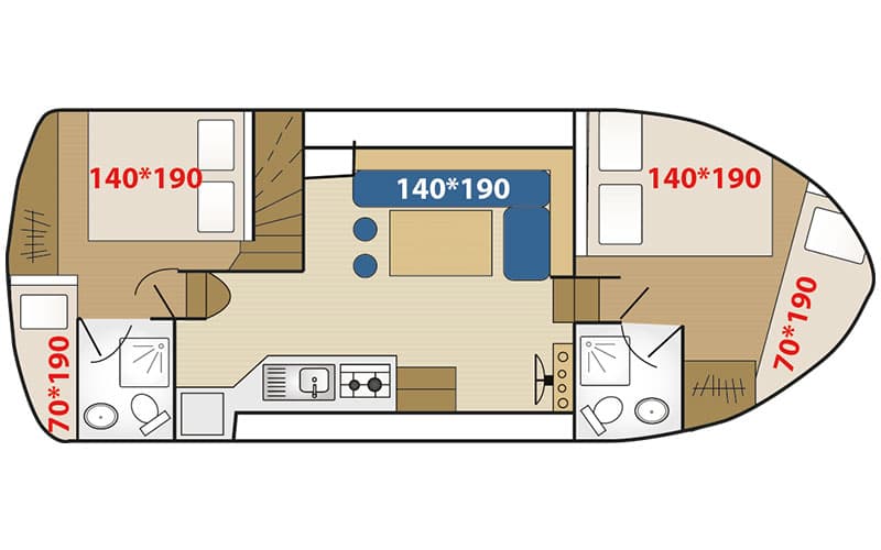 Houseboat Tarpon 32 plan