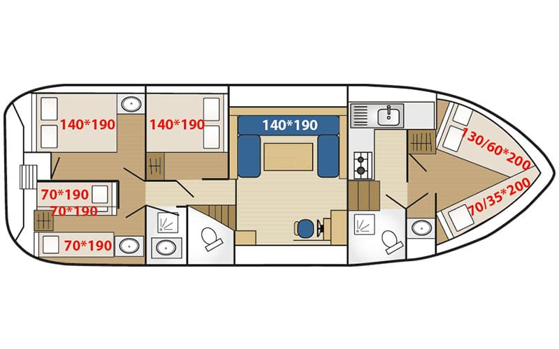 Houseboat Tarpon 42 plan