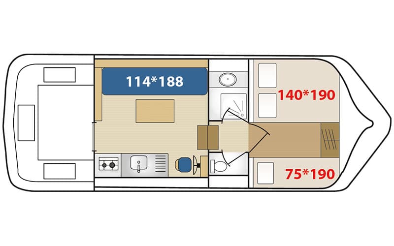 Houseboat Triton 860 Fly plan