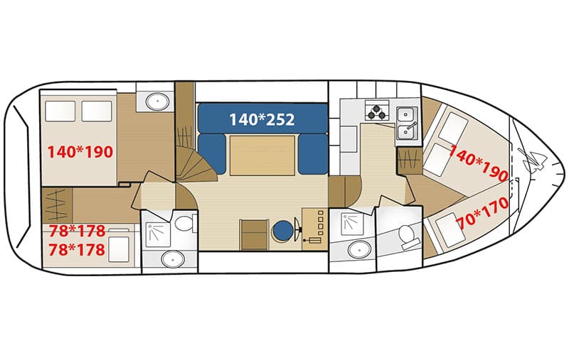 Houseboat Tarpon 37 plan