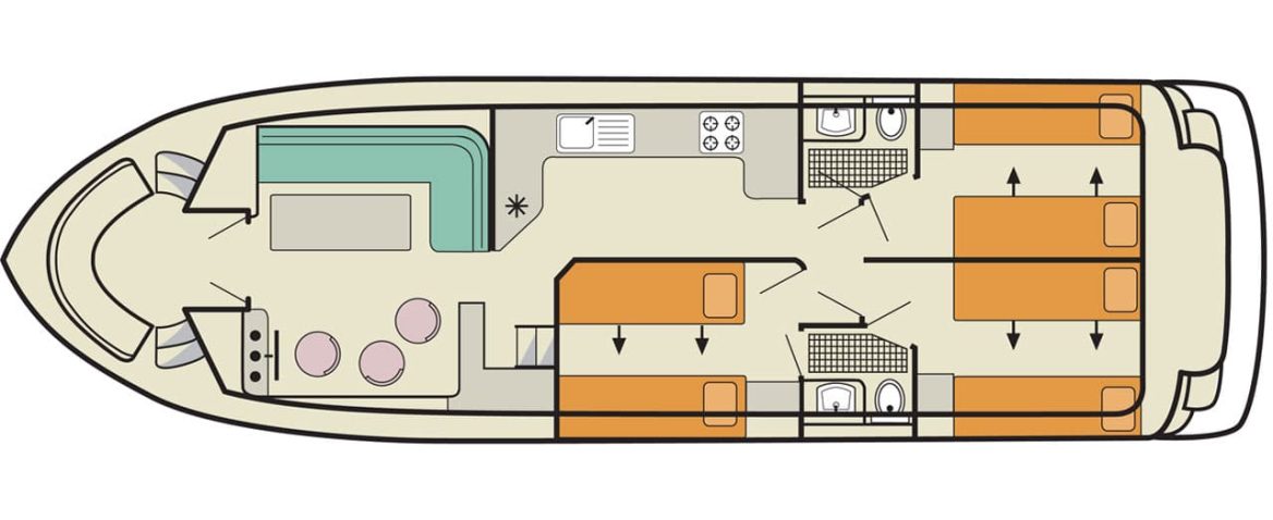 Houseboat Calypso plan