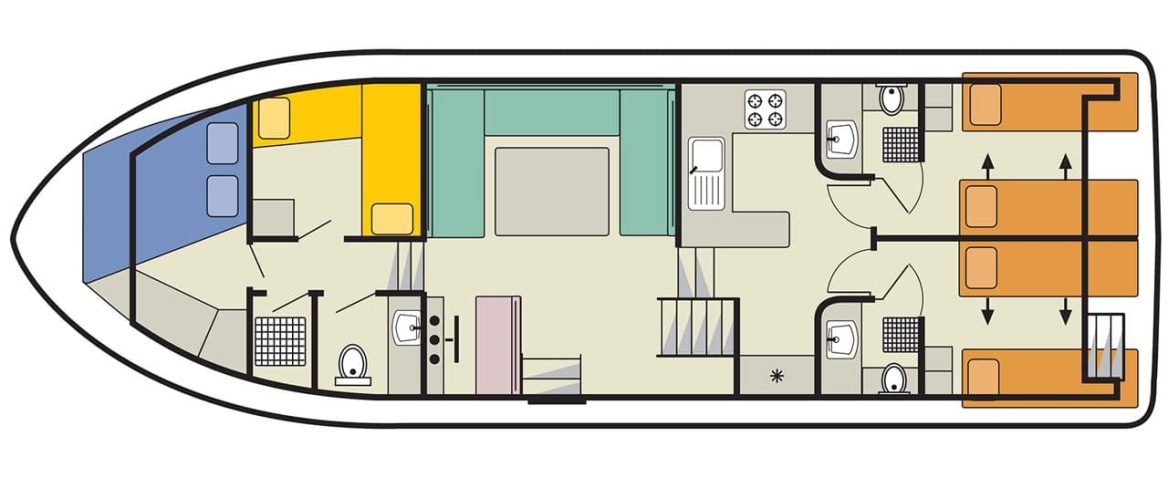 Houseboat Classique Star plan