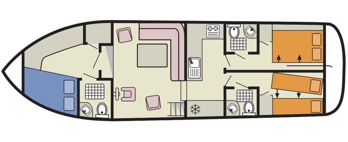 Houseboat Continentale plan