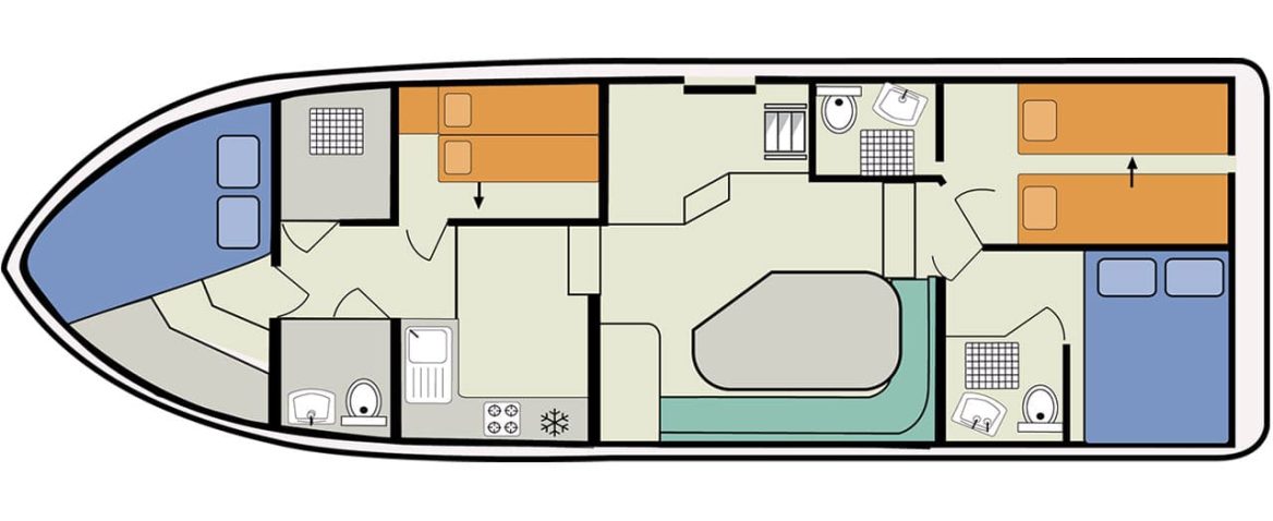 Houseboat Minuetto 8 plan