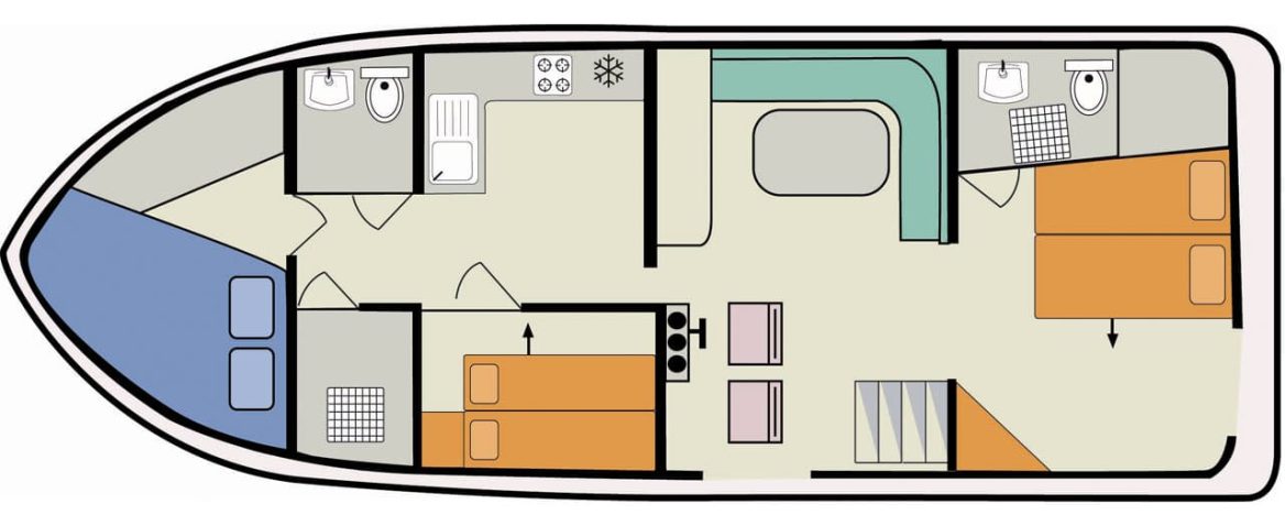 Houseboat Minuetto 6 plan