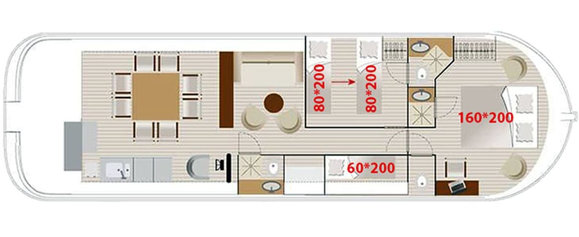 Houseboat Penichette P plan