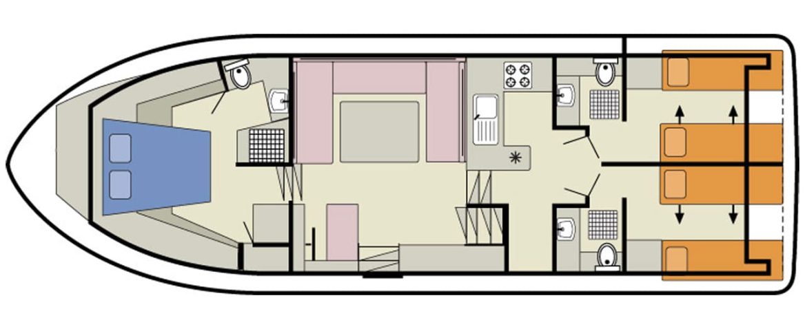 Houseboat Royal Classique plan