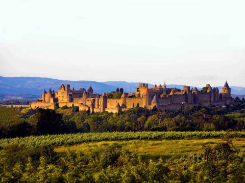 Citta di Carcassonne nel Canal du Midi