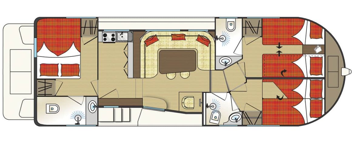 Houseboat Tip Top planimetria