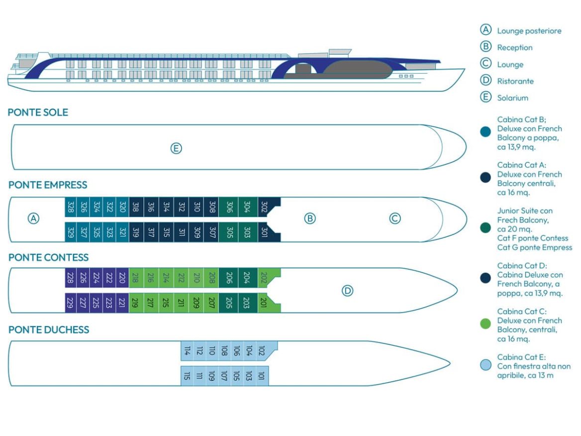 Planimetria M/N Verdi**** De Luxe